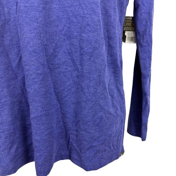 Eddie Bauer Violet V-Neck Favorites Long Sleeve Tee T Shirt Cotton Blend NWT P L - Picture 7 of 16
